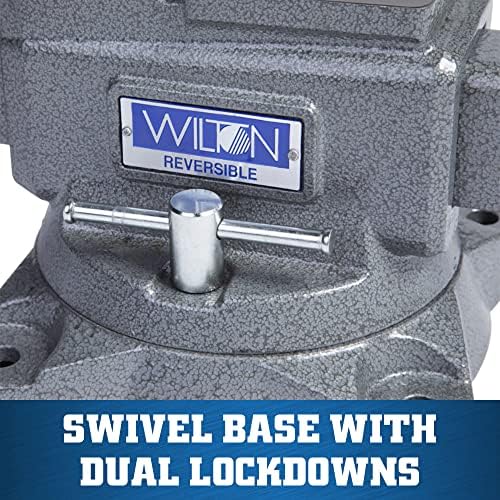 Wilton Reversible Bench Vise, 5.5" Jaw Width, 6.75" & 10.75" Jaw Opening, 3.75" Throat (4550R)