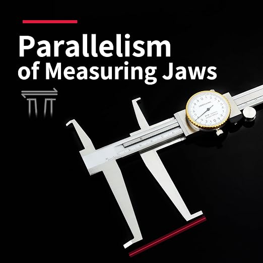 Inside Trench Vernier Caliper，Carbonteel Inner Micrometer Gauge Ruler Measuring Tool，dial Caliper DRINYOUNG (9-200mm (Double Hook dial Caliper)