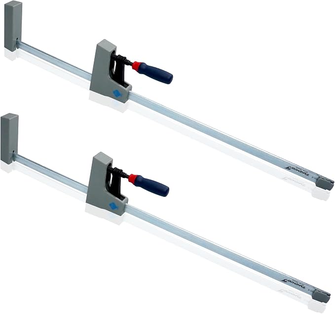 Pro Tools PJP60-8 Light-Duty Parallel Jaw Clamp – Woodworking F-Clamp with ANS Anti-Slip System, Ergonomic Grip, and Non-Marring Jaws for Cabinetry, Joinery, and DIY Projects - 2-Pack