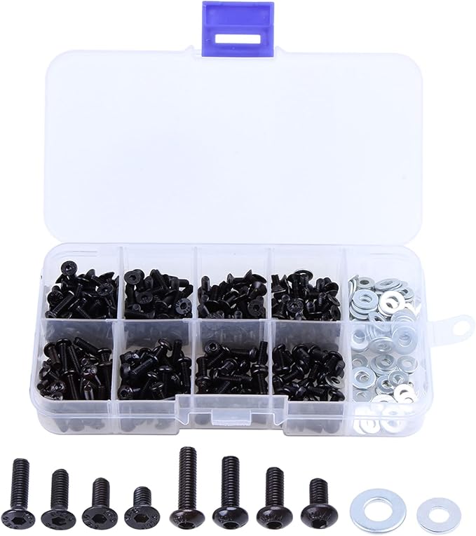 RC Tool Kit & Screw Kit Hardware Set (Flat, Phillips, Hex), Pliers, Wrench, Repair Tools for Quadcopter Drone Airplane Accessories Compatible with Traxxas Arrma Axial Redcat Losi Models