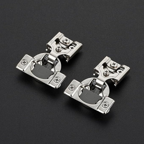 10 Pack 5 Pairs 3/8 inch Overlay Soft Close Hinges for Kitchen Cabinet Hinges Satin Nickel Hidden Hinges Stainless Steel Concealed Hinge self Closing