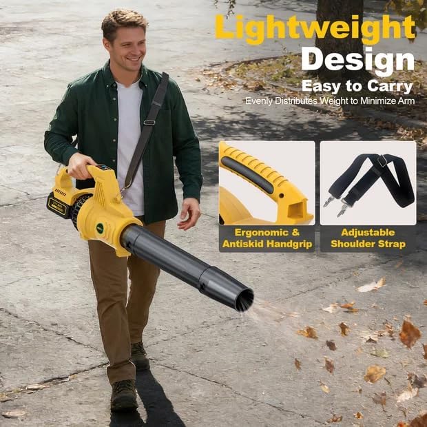 Leaf Blower Cordless, 750CFM with 2x5.5Ah Battery Powered Handheld Blower