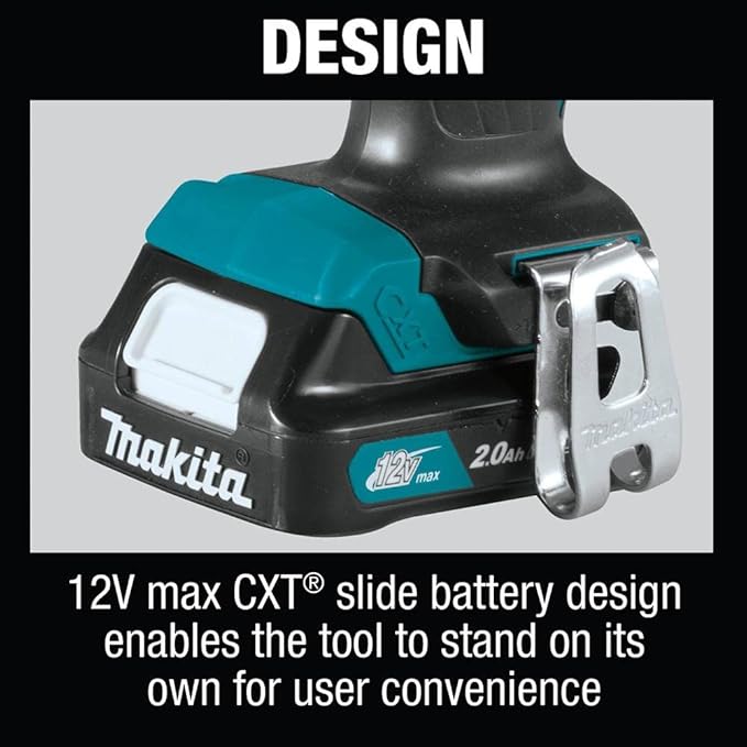 Makita FD09R1-R 12V MAX CXT Lithium-Ion 3/8 in. Cordless Drill Driver Kit with 2 Batteries (2 Ah) (Renewed)