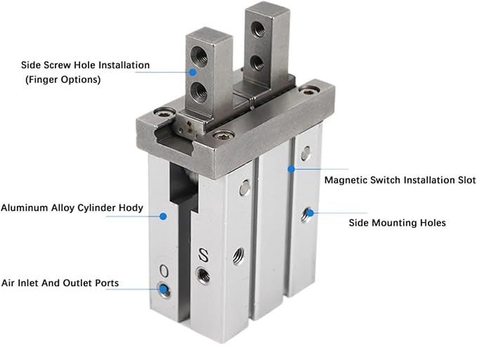 MHZ2 Parallel Pneumatic Finger Gripper Aluminium Clamp Cylinder(MHZ2-40D1)