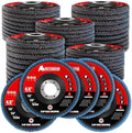 50 Pack 60 Grit T29 Zirconia Flap Discs 4.5" x 7/8" T27 for 4 1/2 Inch Angle Grinder Flap Wheels Heavy-Duty Grinding & Sanding Discs for Metal, Wood, Stainless Steel
