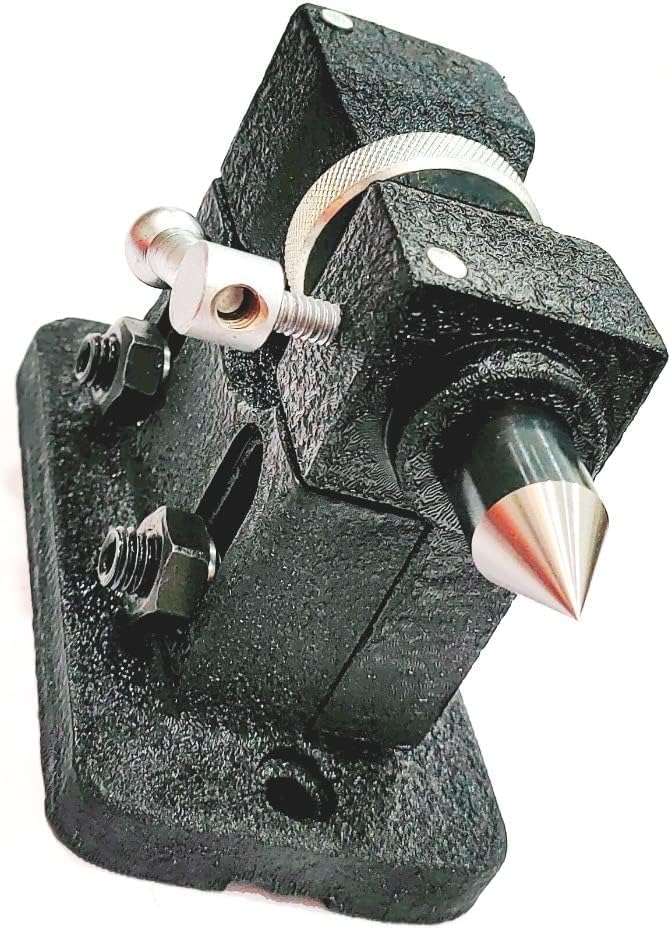 Buyohlic Heavy Duty Adjustable Tailstocks for Regular & Tilting Model of Rotary Tables (Hardened & Precisely Ground Points) (Ring style for 4" Tilting Rotary Table)