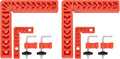 HARFINGTON 4Pcs Corner Clamp 90 Degree 3/8" Right Angle Clamp Set for Woodworking, ABS Plastic Positioning Square Tool for Picture Frame Box Cabinets Drawers, Orange