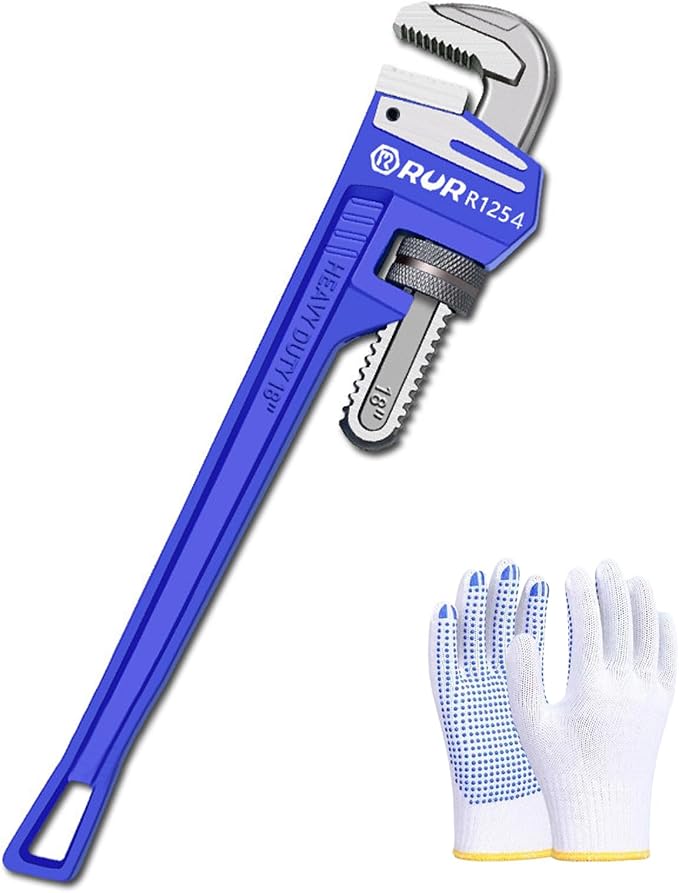 18 Inch Pipe Wrench | Plumbers Wrench, Heavy Duty Plumbing Tools | Forged from High Carbon Steel | Suitable for Water Pipes, Plumbing, Fire Protection Pipe Tools