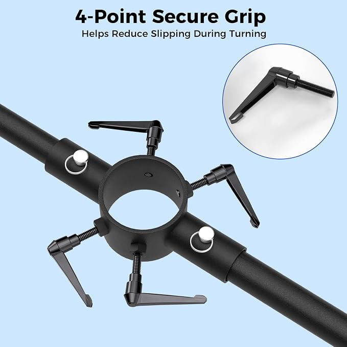 Dock Post Auger Wrench, 2 Inch Marine Pipe Tool with Hand-Tightening Handle Screw, Installation and Removal Wrench for Boat Dock Pipes and Augers