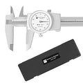 Brown & Sharpe 12-Inch Dial Caliper, Precision Measuring Tool with White High-Contrast Dial,Shock-Protected Stainless Steel Construction, Smooth Slider and Lockting Screw, for Machining & Inspection