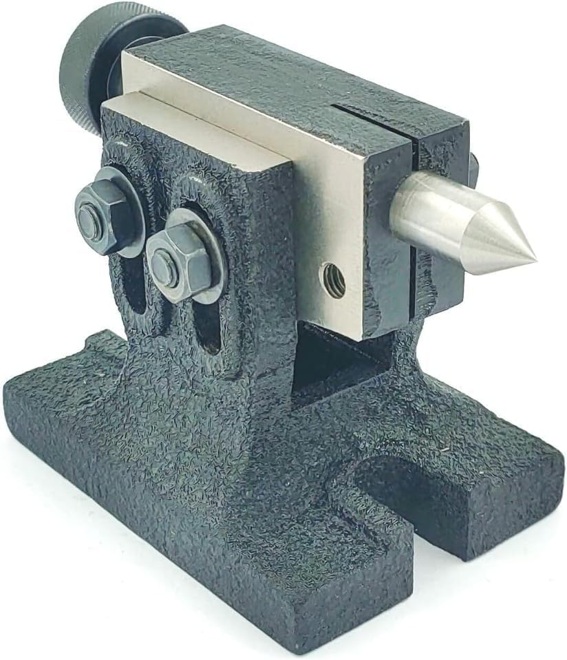 Buyohlic Heavy Duty Adjustable Tailstocks for Regular & Tilting Model of Rotary Tables (Hardened & Precisely Ground Points) (Tailstock for HV4/5/6 Rotary Table)