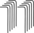 HARFINGTON 10pcs Hex Key Wrench 1/20" L-Shape Hexagon SAE Wrenches Chrome Vanadium Steel Repairing Tool for Home Repair, Black