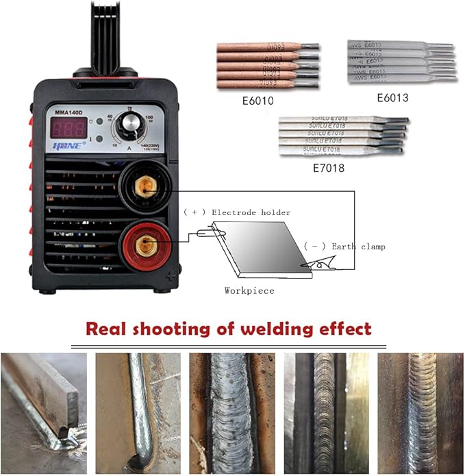 HONE Stick Welder, 110V/220V Actual 140Amp ARC Welder Machine, IGBT Inverter Digital Display LCD Welding Machines with Hot Start Arc Force Anti-Stick, High Efficiency for 1/16"-1/8" Welding Rod.
