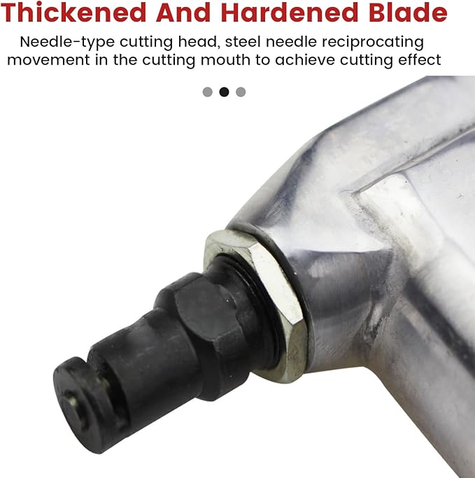2800rpm Air Nibbler Pneumatic Tool, 1/4" Inlet Port Heavy Duty Handheld Metal Cutter Air Tools for 1mm Steel Plate/Aluminum Plate/Stainless Steel Plate/Barbed Wire/Metal Cutting Operations
