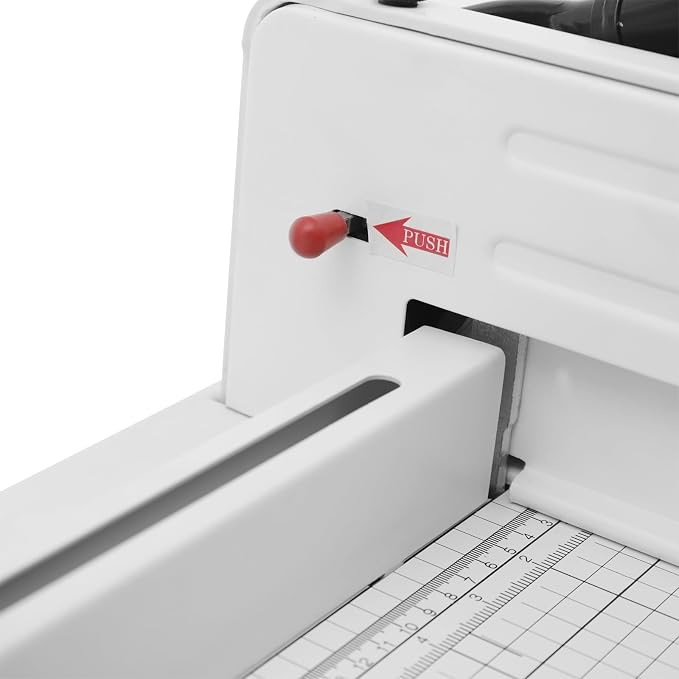 Heavy Duty Paper Cutter, 12 Inch Manual Guillotine Paper Cutter, 400 Sheets Capacity Cards Trimmer, Countertop Paper Cutting Equipment for Office, Home, Library, Reference Room