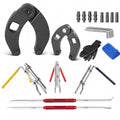 5 Pack Hydraulic Seal Installation Tool Kit & 1266 7463 Adjustable Gland Nut Wrench - Hydraulic Cylinder Spanner Wrench Set & Piston Repair Seal Tools for Most Farm & Construction Equipment