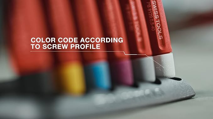 PB Swiss Tools Hex Electronic Screwdriver Set PB 8625 | 100% Swiss Made | 4-piece Electronic Screwdriver Set Size 1.5/2/2.5/3 mm for Fine Tightening and Adjustment Work