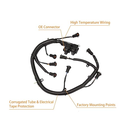 FICM Engine Fuel Injector Complete Wiring Harness | for Ford 6.0L Powerstroke Diesel | 2003-2007 F250 F350 F450 F550, 2004-2005 Excursion | Replace# 5C3Z-9D930-A, 5C3Z9D930A