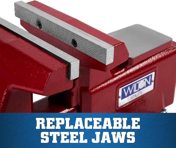 Wilton Utility Bench Vise, 6-1/2” Jaw Width, 6" Jaw Opening, 4" Throat (Model 676U)