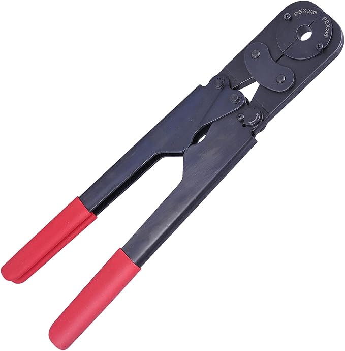 Pex Crimper Tool Kit for 3/8,1/2,5/8, 3/4,1-Inch Plumbing Copper Ring, Pex Tubing Cutter,5-in-1 Copper Crimp Ring Removal Tool