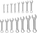 TEKTON Stubby Combination Wrench Set, 15-Piece | WCB90410 | 1/4 - 1 in.