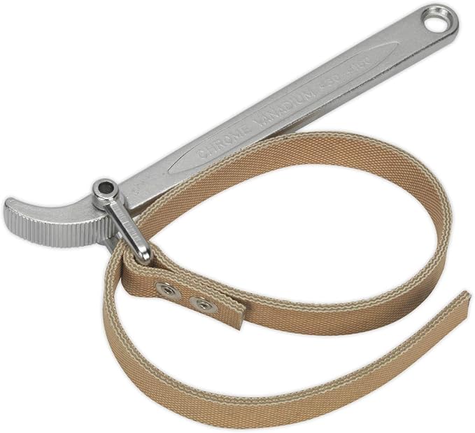 Sealey AK6404 Oil Filter Strap Wrench 60-140mm Capacity