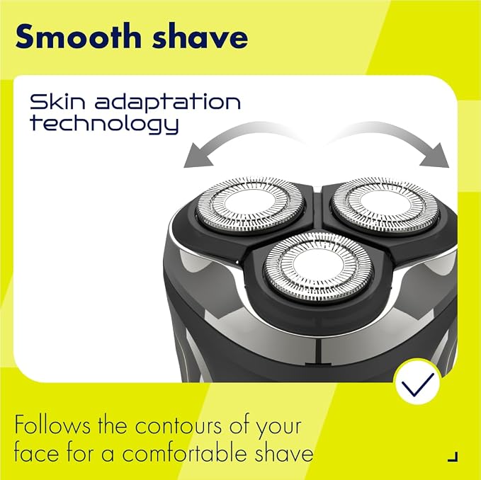 Electric Shaver for Men – TT Comfort Line 9, Wet Dry Waterproof, Rotary Triple Head, USB-C Rechargeable Electric Razor, 60 Min Runtime, Pop-Up Trimmer