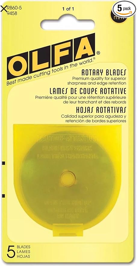 Olfa Rotary Blade Refill (5 per Package) - 60 Millimeters