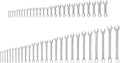 TEKTON Stubby and Standard Combination Wrench Set, 54-Piece | WCB90908 | (6 - 32 mm), Chrome Finish