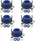 One N Done Toilet Flange Repair Kit - Toilet Kit For Low or Broken Flange. Toilet Wax Ring Replacement Kit W/Toilet Flange Extender Kit, Easy Toilet Bolts, & Toilet Caps For Bottom of Toilet. 5X