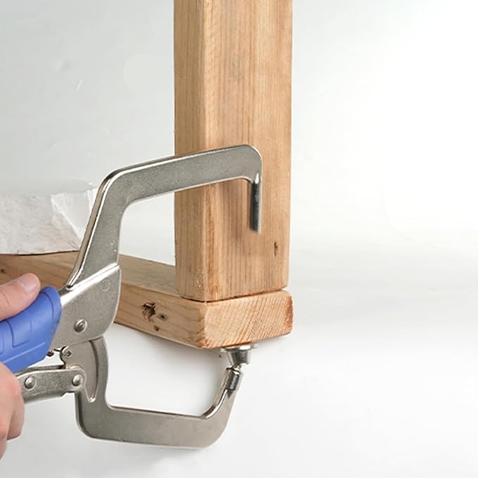 DRAGONITE Pocket Hole Clamp, Quick Release 11 inch Right Angle Clamp Set, 90 Degree Corner Clamps For Woodworking And Pocket Hole Joinery, 2-Piece