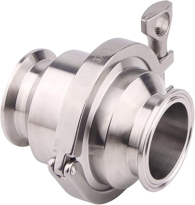 DERNORD Sanitary Check Valve - One Way Flow - 2" Tri Clamp Style, Stainless Steel 304, FKM Gasket (2" Tri Clamp Check Valve)
