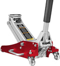 Torin 2.5 Ton Low Profile Aluminum/Steel Racing Floor Jack with Dual Piston Quick Lift Pump, 5521 lb Capacity, Lift Range 3.94"-18.31", SUV & Truck Compatible, Red