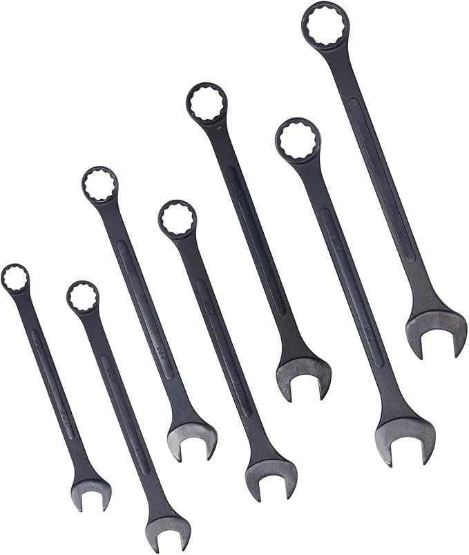 7PC Jumbo Combination Wrench Set, SAE, 1-5/16"-2", Extra Large Wrenches | 1-5/16",1-3/8", 1-1/2", 1-5/8", 1-3/4", 1-7/8", 2 inch, Extra Large Combination Wrench Sets with Pouch (7PC-SAE)