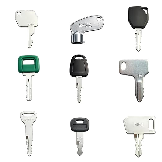 62 Heavy Equipment Key Set Consturction Ignition Keys for Kubota Volvo JD JCB Cat Yanmar Komatsu Bobcat Hitachi Case Ford Toyota Hitachi Takeuchi JLG