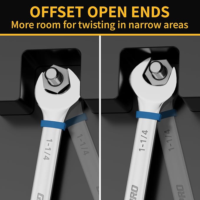 GRENPRO 7PC SAE Large Combination Wrench Set 15/16" To1-1/4 With Color Ring | Long Standard Allen Key Set With Color Coding, Flat & Ball Tip Bit, DIY Assembly & Home Bicycle Repair, Corrosion Resistant