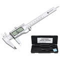 Neoteck 6 inch/150mm Digital Caliper Vernier Caliper Stainless Steel LCD Display Digital Caliper Measuring Tool with Fraction/Inch/MM Conversion Used for Inside,Outside Diameter,Depth,Step Measurement