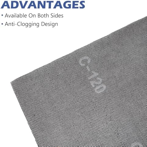 HUAALIUCHE 12"x18" 120 Grit Sanding Screen Sheets (10-Pack) – Professional Silicon Carbide Mesh for Hardwood Floor Screening, Drywall Sanding, and Aggressive Finish Removal – Reusable & Clog-Resistant