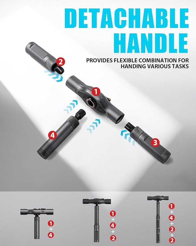 VMAN Ratchet Screwdriver Set, magnetic Screwdriver sets, S2 Steel Bits, DIY Combination Flexible Shaft, Suitable for Furniture Assembly, Precision Electrical Appliance Repair, Bicycle Tools