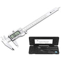 Neoteck 8 inch Digital Caliper Vernier Caliper Stainless Steel LCD Display Digital Caliper Measuring Tool with Fraction/Inch/MM Conversion Used for Inside and Outside Diameter,Depth,Step Measurement