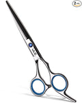Hair Cutting Scissors, ULG Professional Hair Scissors 7.5 inch Right-Hand Razor Edge Barber Shears Salon Hair Cutting Shears Made of Japanese Stainless Steel, Hand Sharpened Blue