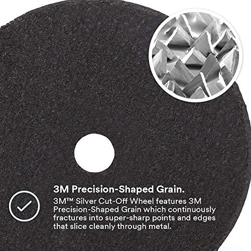 3M Silver Cut-Off Wheel, 87459, 36+, T1, 3 in x 0.06 in x 3/8 in