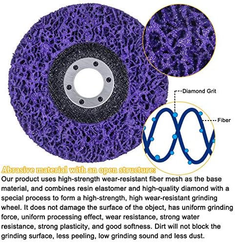 6 Packs 4-1/2" x 7/8" Strip Discs Stripping Wheel Fit Angle Grinder Clean and Remove Paint Coating Rust Welds Oxidation
