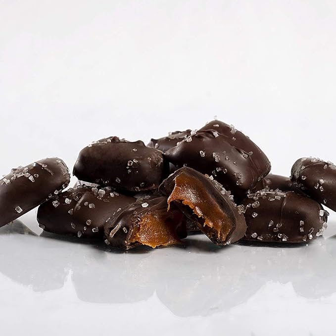 Sanders Boulevard Dark Chocolate Sea Salt Caramels Gold, Chocolate Gift Box, 14 Pieces, 7 Ounce (14 Piece)