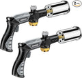 Sondiko Powerful Grill & Cooking Propane Torch L8010, 2 Pack, Sous Vide, Campfire Starter, Adjustable Wood Torch Burner for Searing Steak, BBQ, Welding(Black, Grey) Propane Tank Not Included