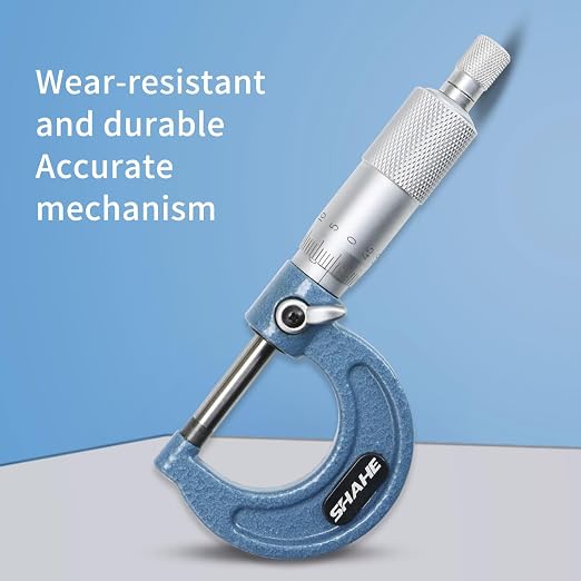 SHAHE 0-1''/0-25mm 0.01mm Outside Micrometer Gauge Micrometer Measuring Tool 5201-25A