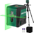 Nikotek Laser Level Self-Leveling Green Beam Horizontal and Vertical Crossline Laser for Home Decor Carrying Pouch, Tripod Battery Included (NK02GT2)