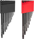 TEKTON Short Arm Ball End Hex L-Key Set, 23-Piece | KLX91313 | (0.050 - 3/8 in., 1.3 - 10 mm), Manganese Phosphate Finish, Holder