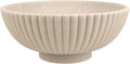 L'ARL GMVOI Large Decorative Bowl,Modern Handicraft Bowls for Home Decor,Fruit Bowl for Kitchen Counter,Stylish Key Bowl for Entry Table,Artificial Stone Beige