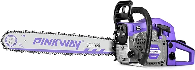 2-cycle 63CC Chainsaw Saw Gas Powered 20" Chain Saws Cordless Petrol Saw Handheld Chainsaw for Cutting Wood Trees Branches，63ACG Upgrade
